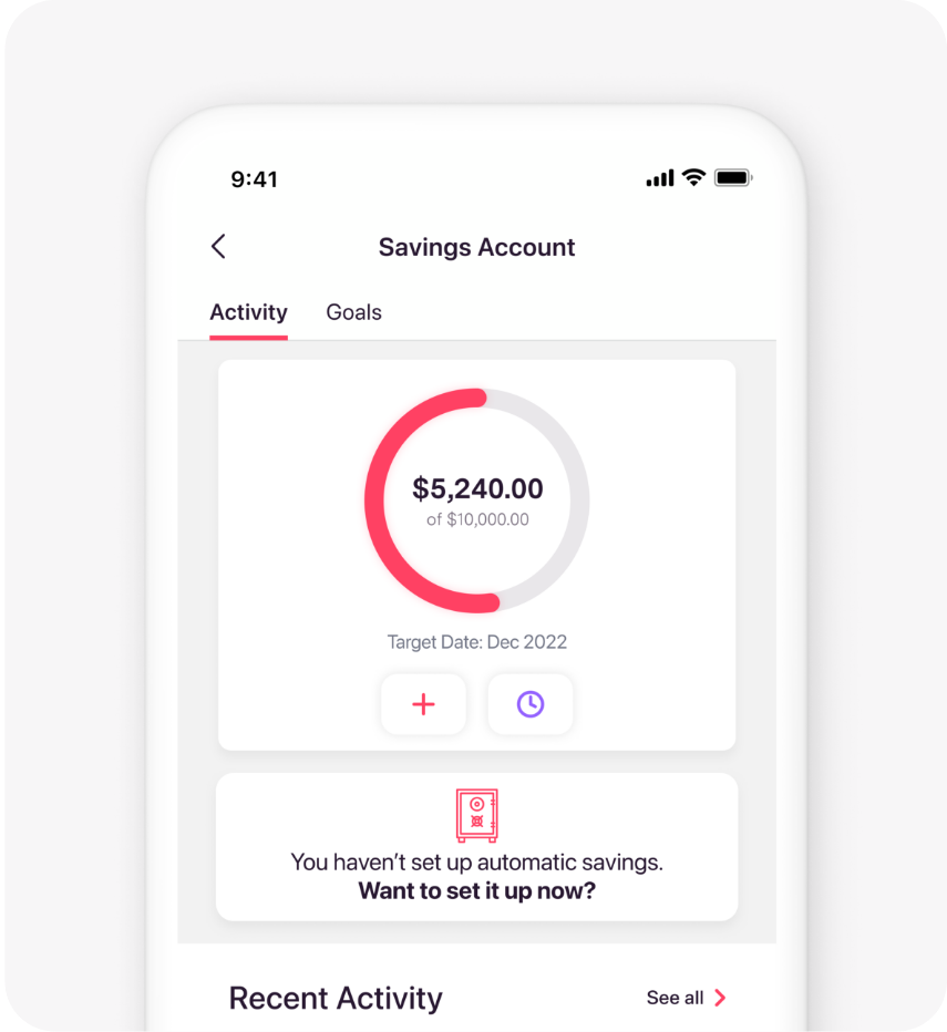 Savings Accounts Dashboard on Mobile