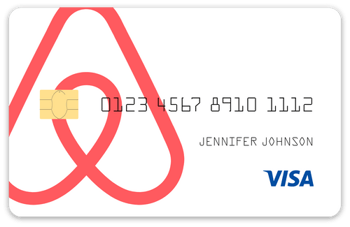 Example of a Visa card with Airbnb branding